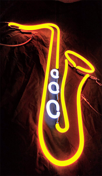 Custom Neon Saxaphone