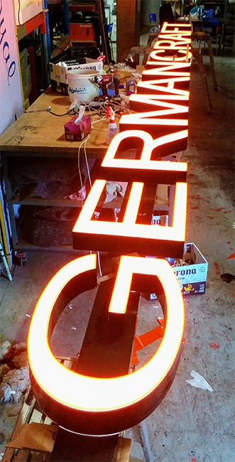 Sign Construction In Workshop